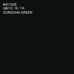 #0C100E - Gordons Green Color Image